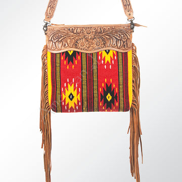 American Darling Cross Body Saddle Blanket Genuine Leather Western Women Bag Handbag Purse | Crossbody for Cute